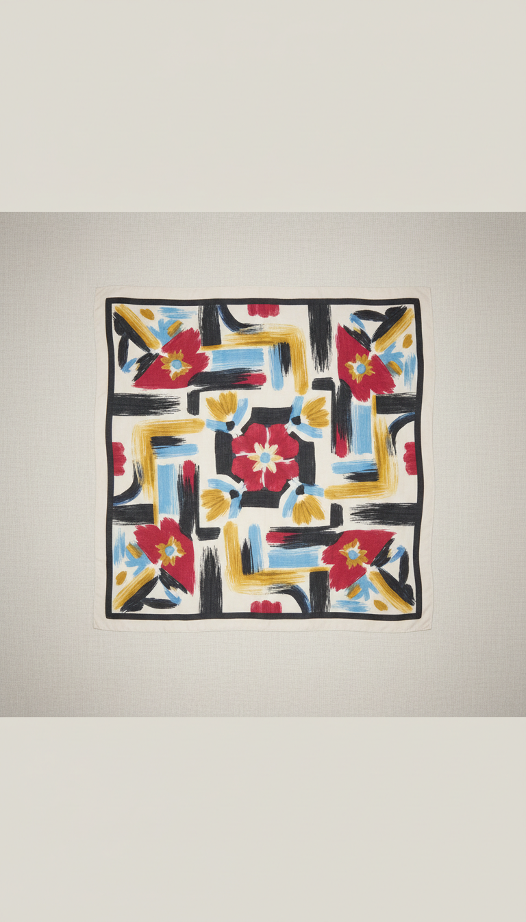Silk Blend Pattern Square
