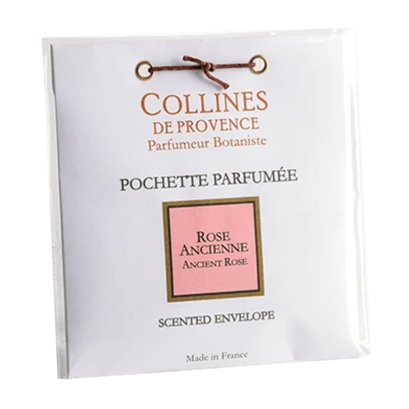 Collines de Provence Ancient Rose scented envelope packaging, Front packet