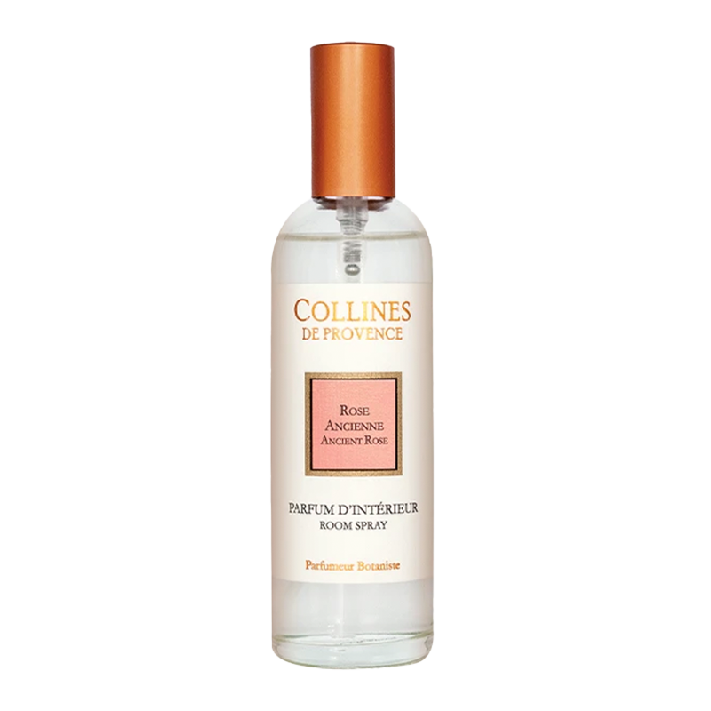 Collines de Provence Ancient Rose room spray bottle, Front view