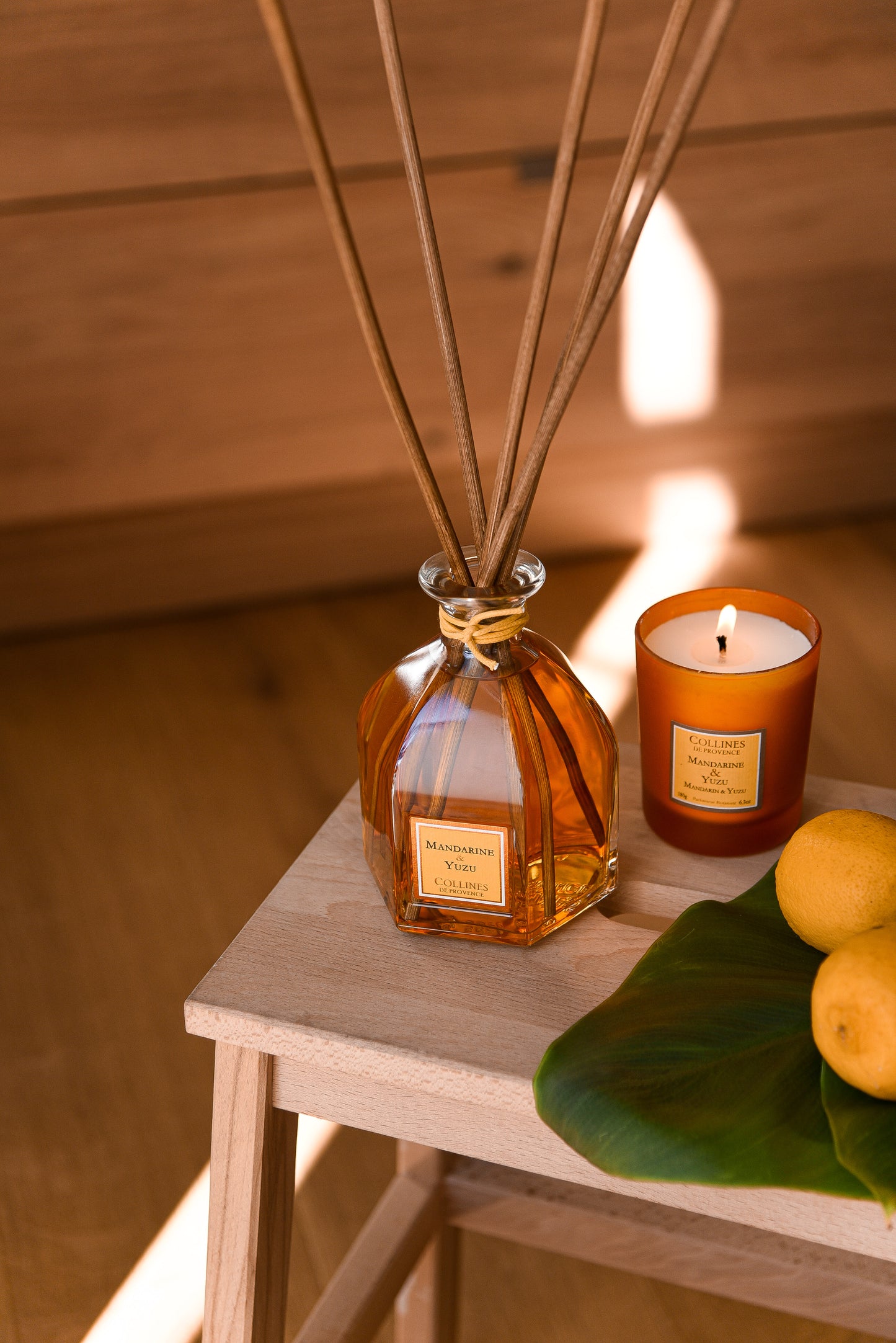 Mandarin & Yuzu Scented Candle, with Mandarin & Yuzu Reed diffuser