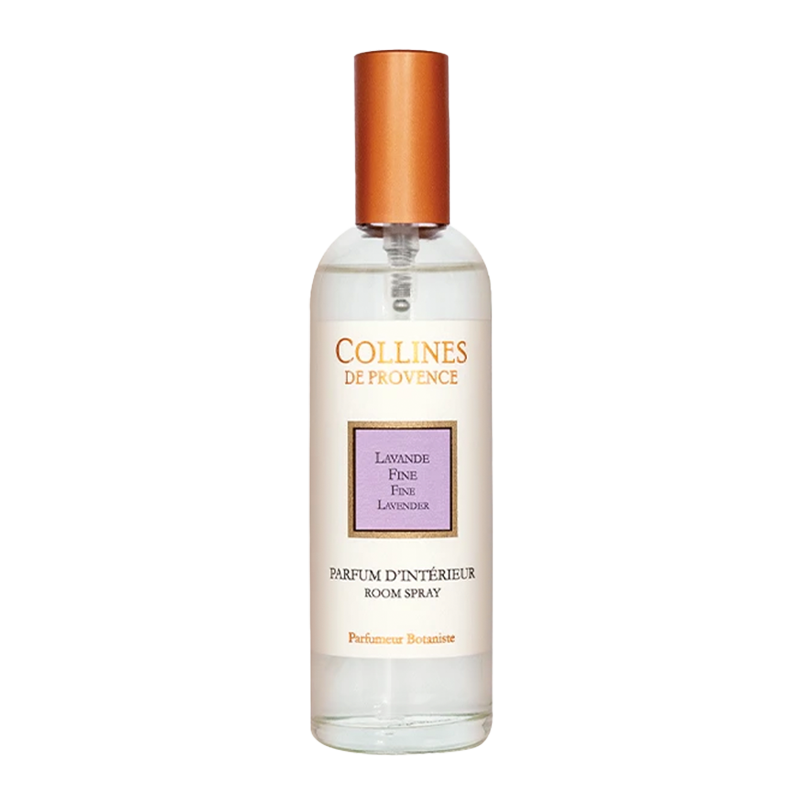 Collines de Provence Fine Lavender room spray bottle, Front view
