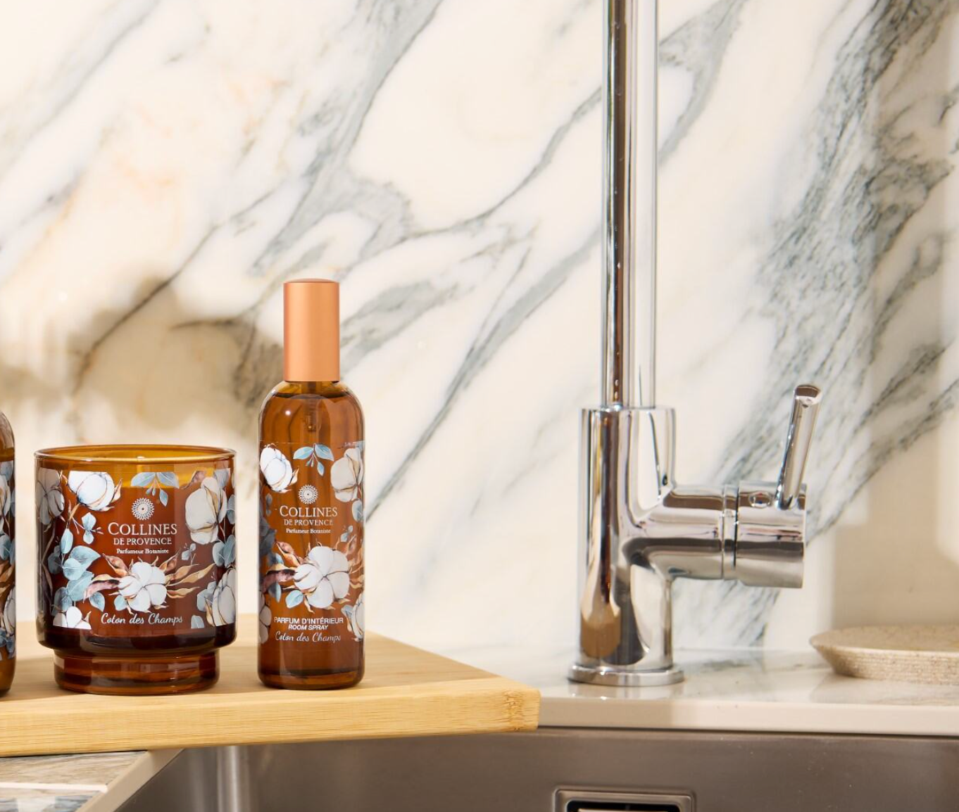 Cotton Breeze Scented Candle, with cotton breeze room spray