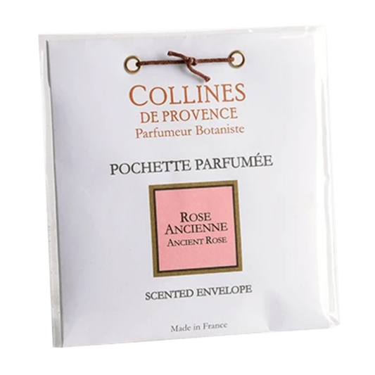 Collines de Provence Ancient Rose scented envelope packaging, Front packet