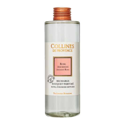 Collines de Provence ancient rose diffuser refill bottle on a white background