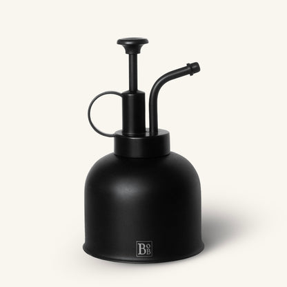 Black colored botani bloom plant mister, front view