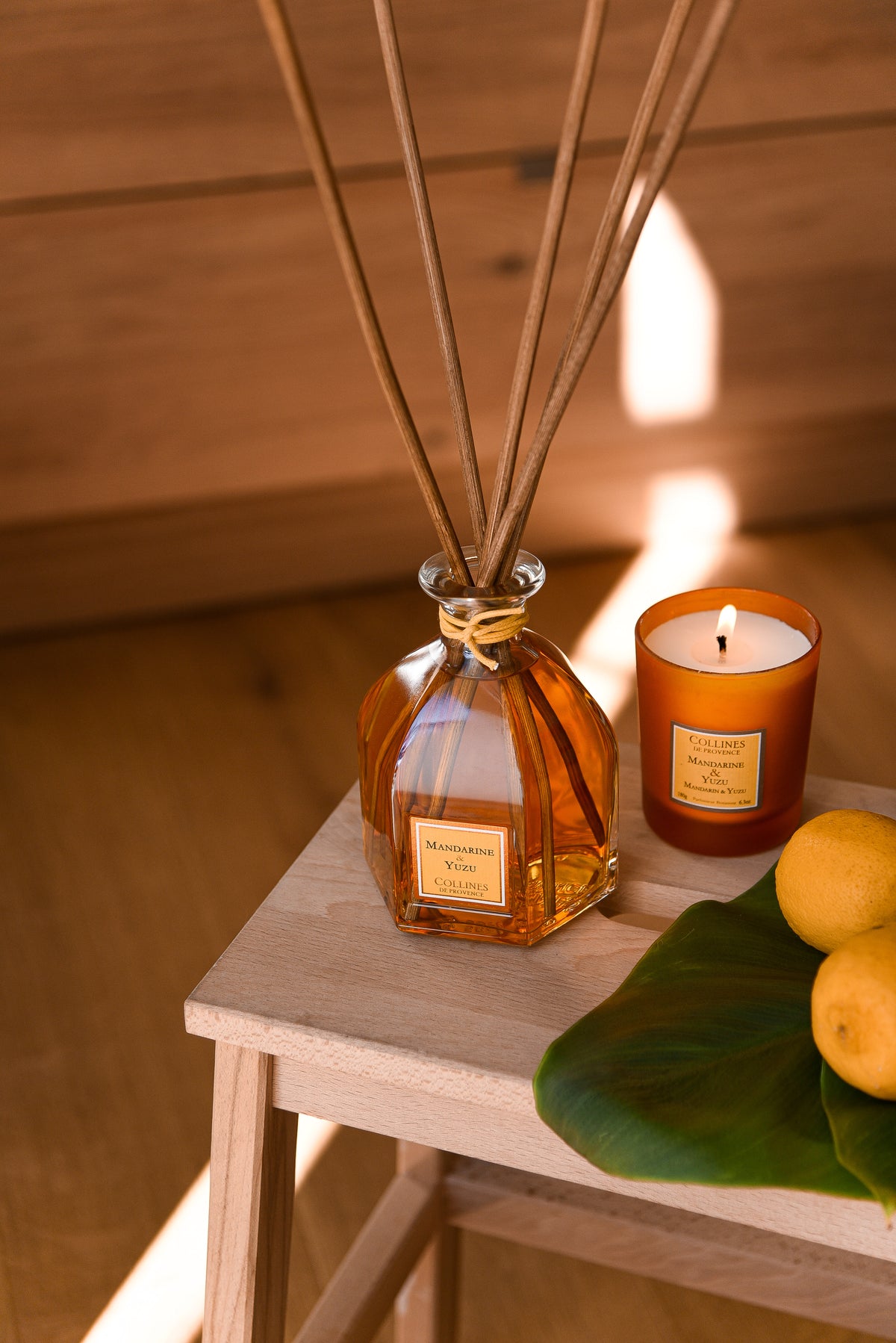 Mandarin & Yuzu Scented Candle, with Mandarin & Yuzu Reed diffuser