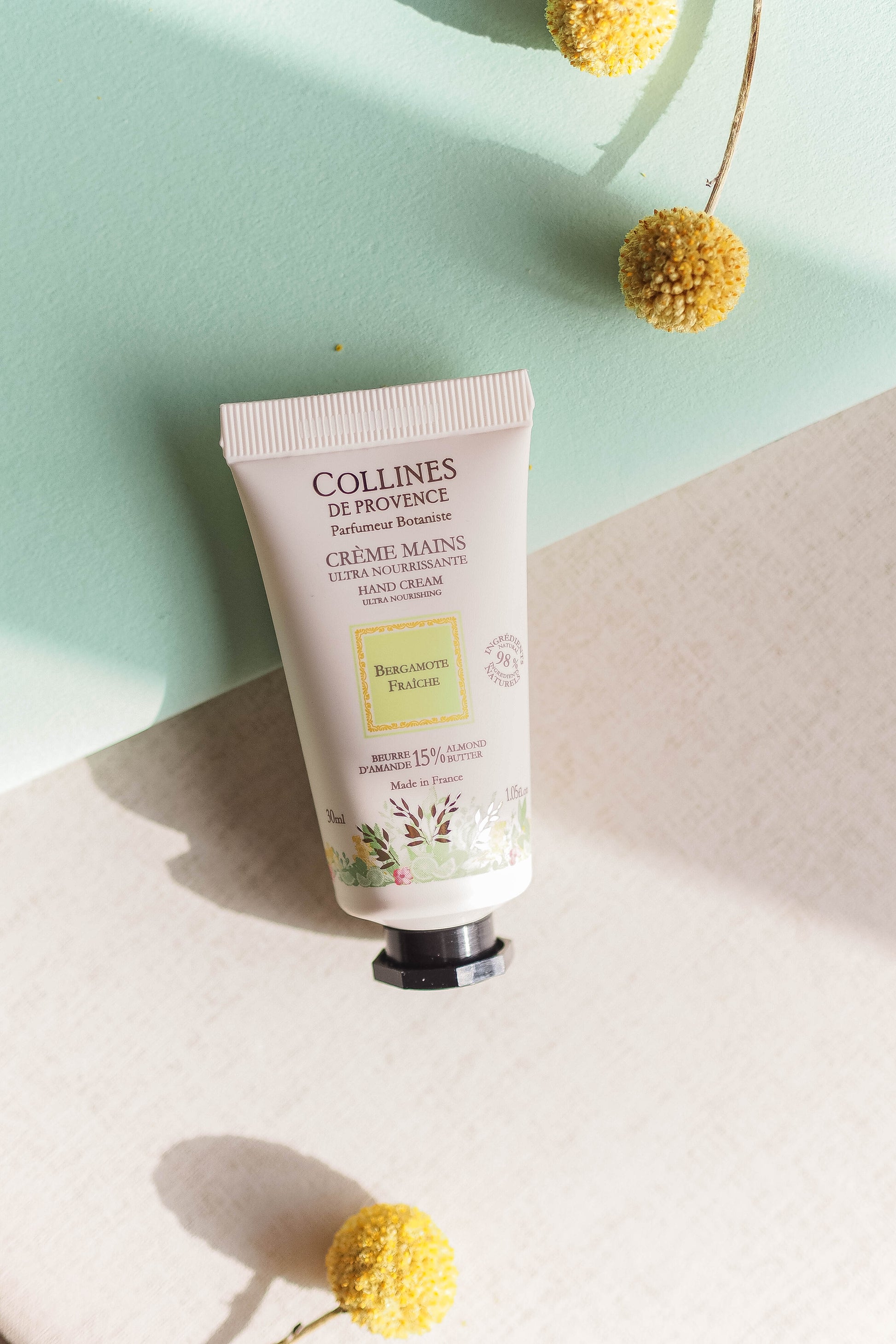 Fresh Bergamote Mini Hand Cream, on table