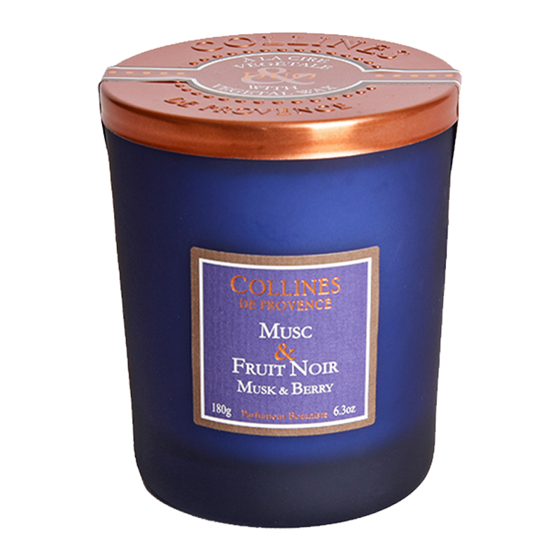 Musk & Berry Scented Candle, front view