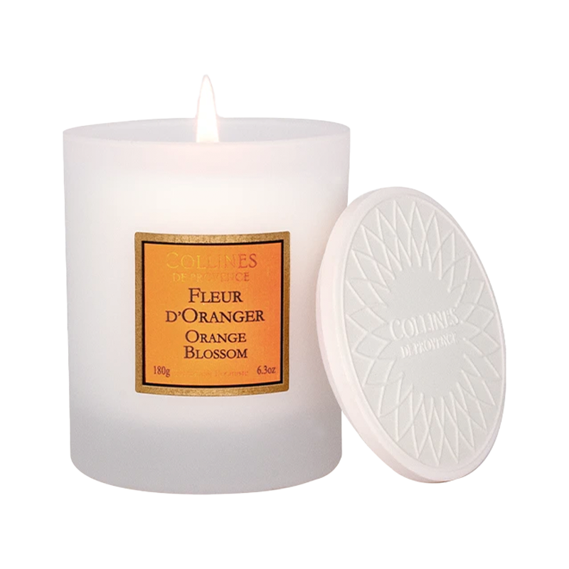 Orange Blossom Scented Candle, front view