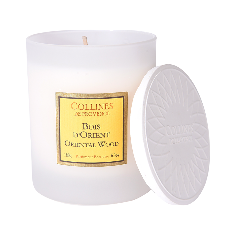 Oriental Wood Scented Candle, front view