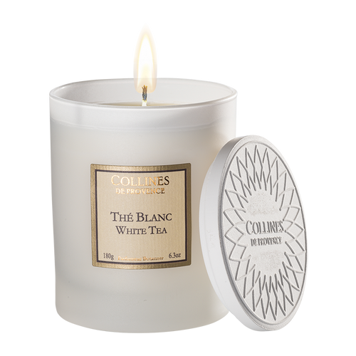 White Tea Scented Candle, Front view
