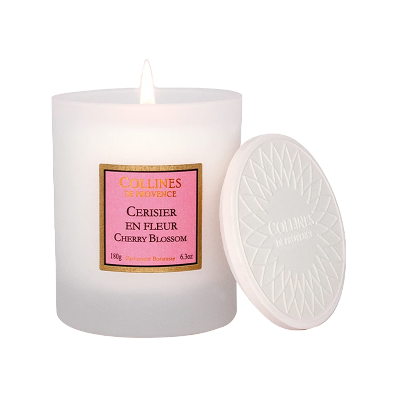 Cherry Blossom Scented Candle, front view