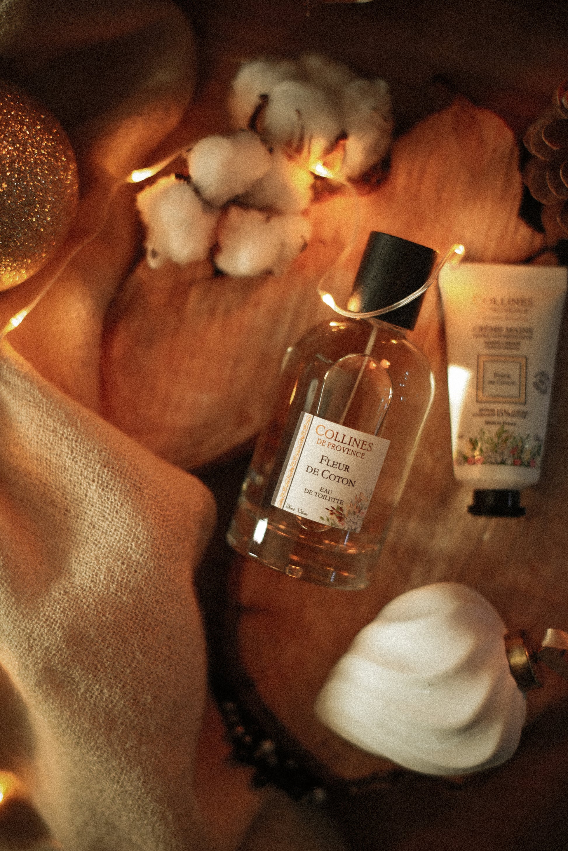 Cotton Flower Perfume, on table