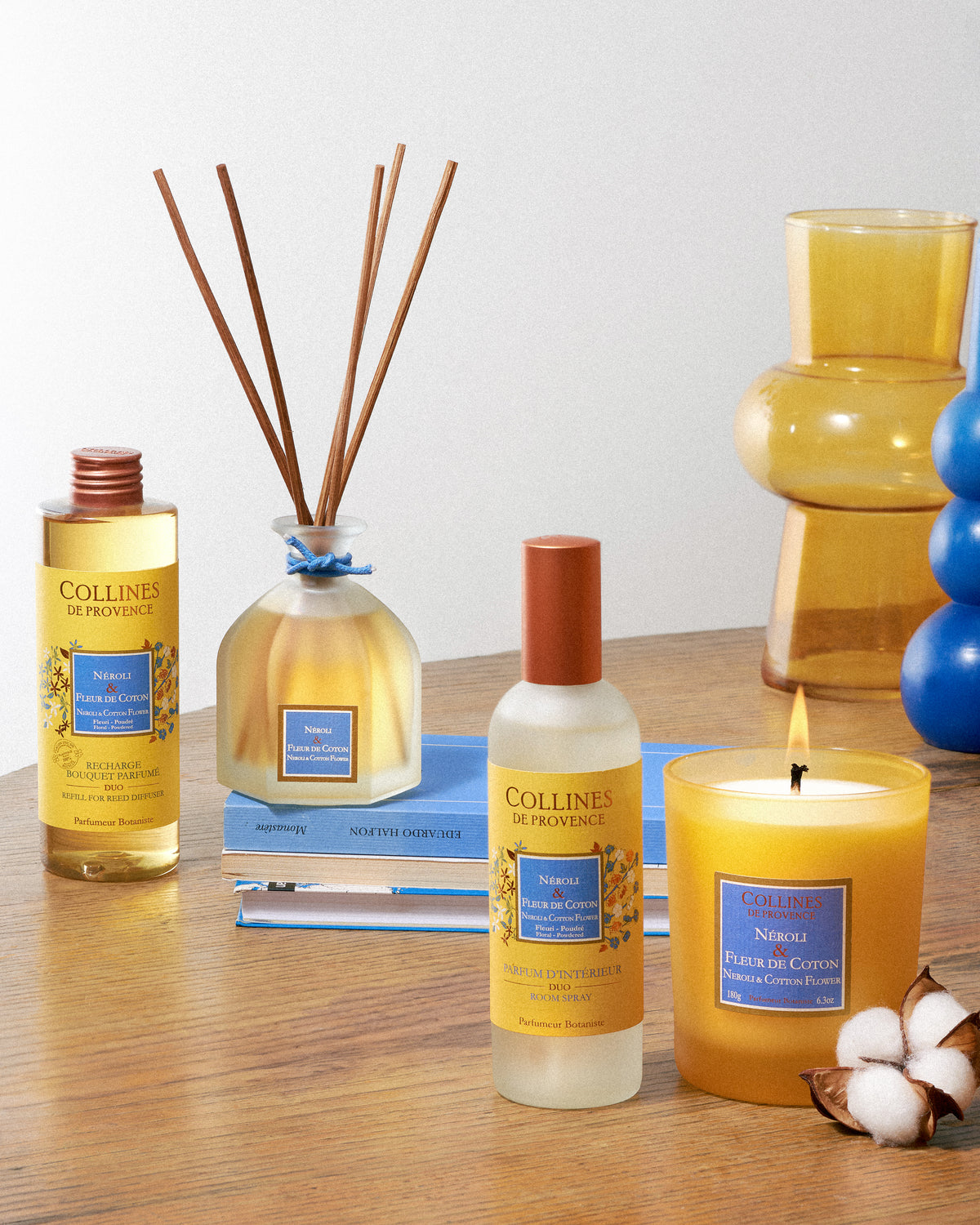 Neroli & Cotton Flower Reed Diffuser, with collection
