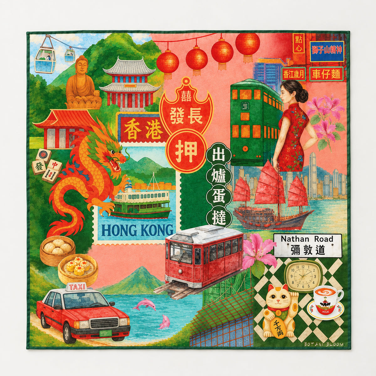 經典香港絲巾
