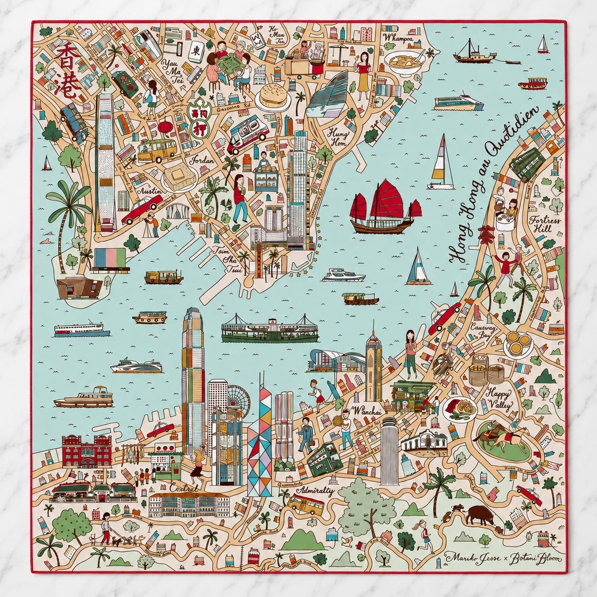 Hong Kong au Quotidien Scarf