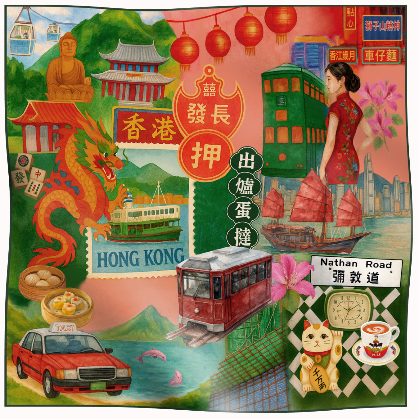 Hong Kong Heritage Scarf