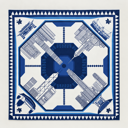 Horizon 852 Scarf - Blue