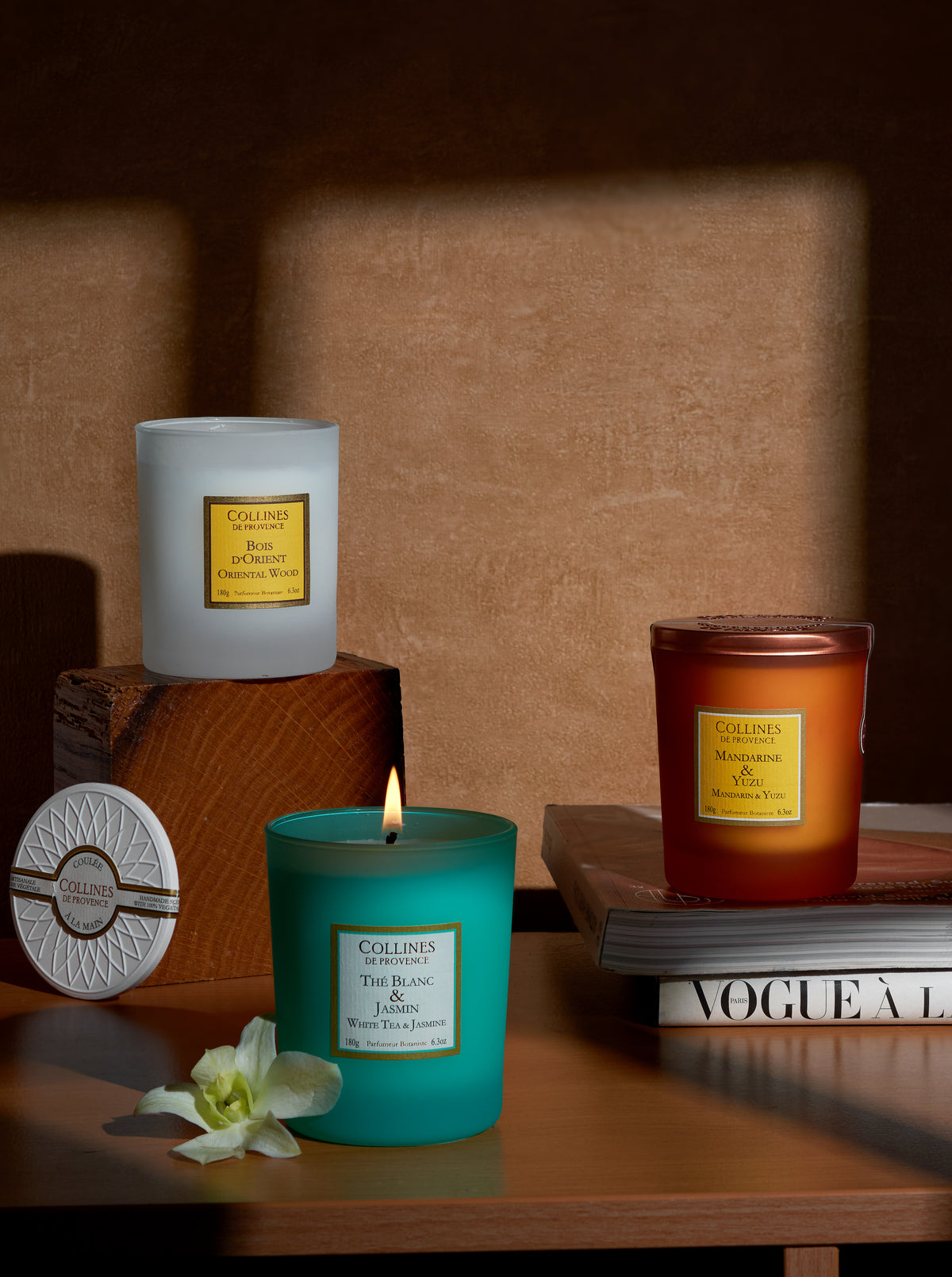Oriental Wood Scented Candle, with other scented candle fragrance
