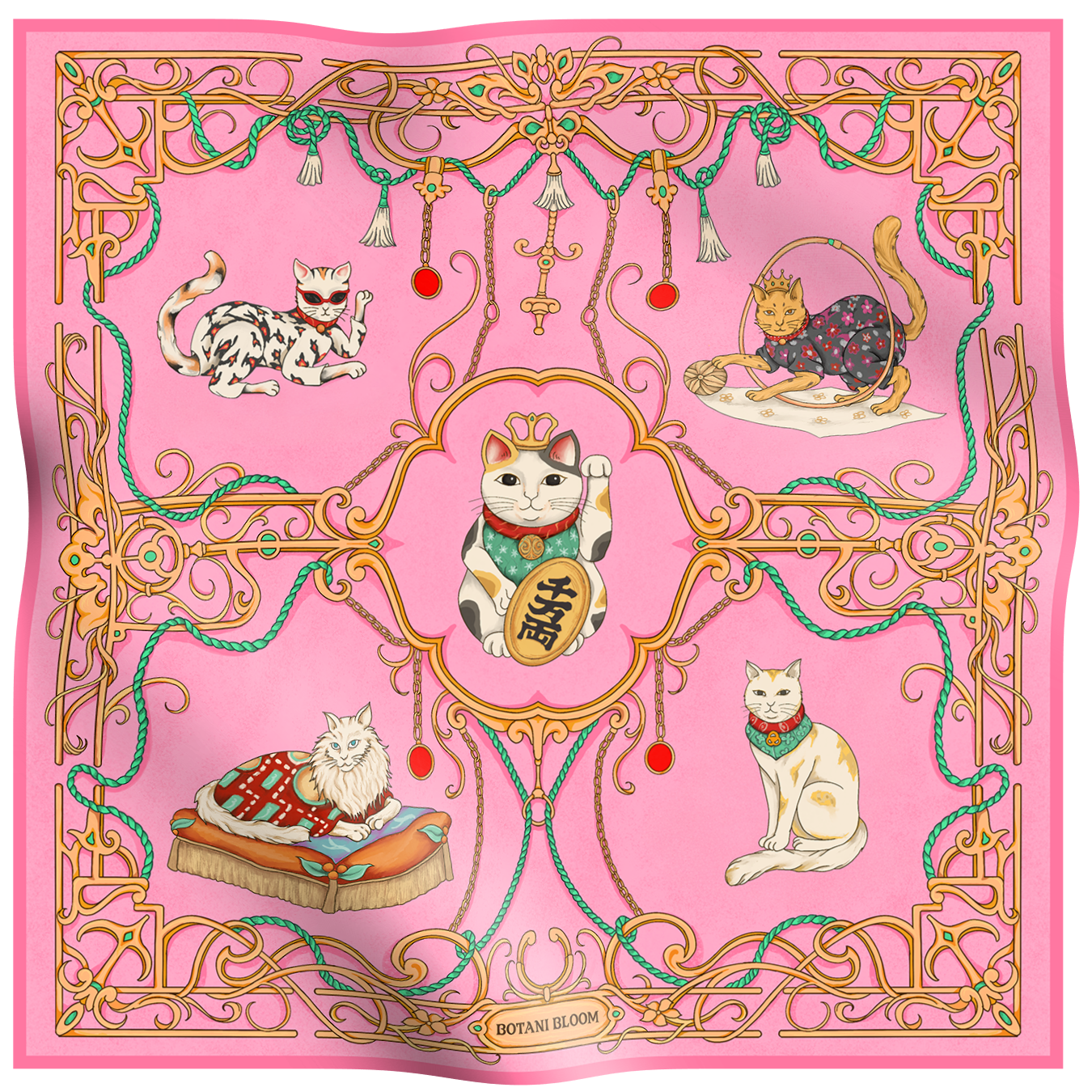 Palais du Maneki-Neko Scarf