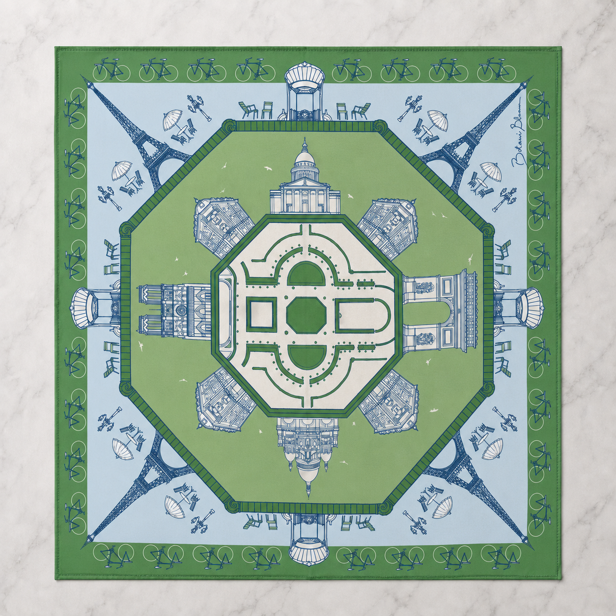 Paris à vol d'oiseaux Scarf (PRE-ORDER)