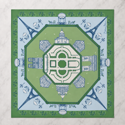 Paris à vol d'oiseaux Scarf