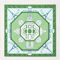 Paris à vol d'oiseaux Scarf - Green