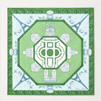 Paris à vol d'oiseaux Scarf - Green