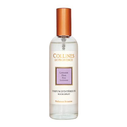 Collines de Provence Fine Lavender room spray bottle, Front view