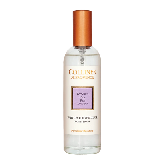 Collines de Provence Fine Lavender room spray bottle, Front view