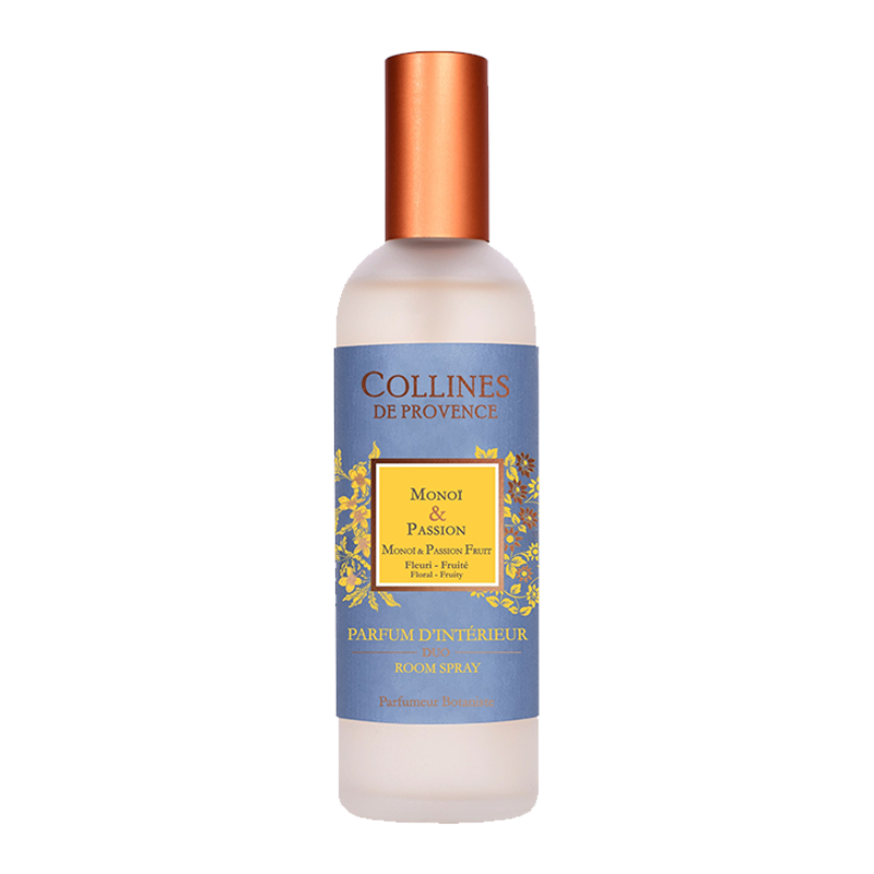 Monoi & Passion Fruit Room Spray, front bottle