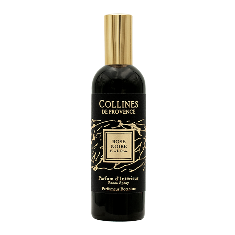Black Rose Room Spray, front bottle view