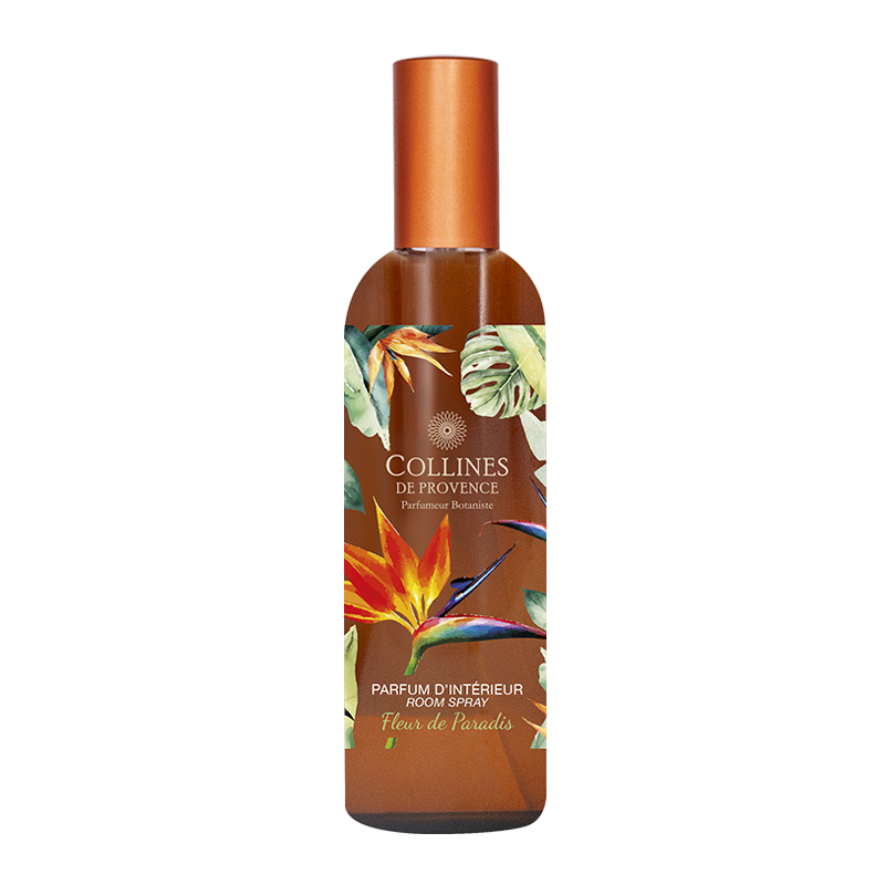 Paradise Flower Room Spray, Front bottle view