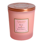 Rose & Hibiscus Scented Candle, front view