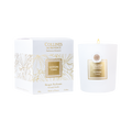 Cotton Scented Candle, front view with box
