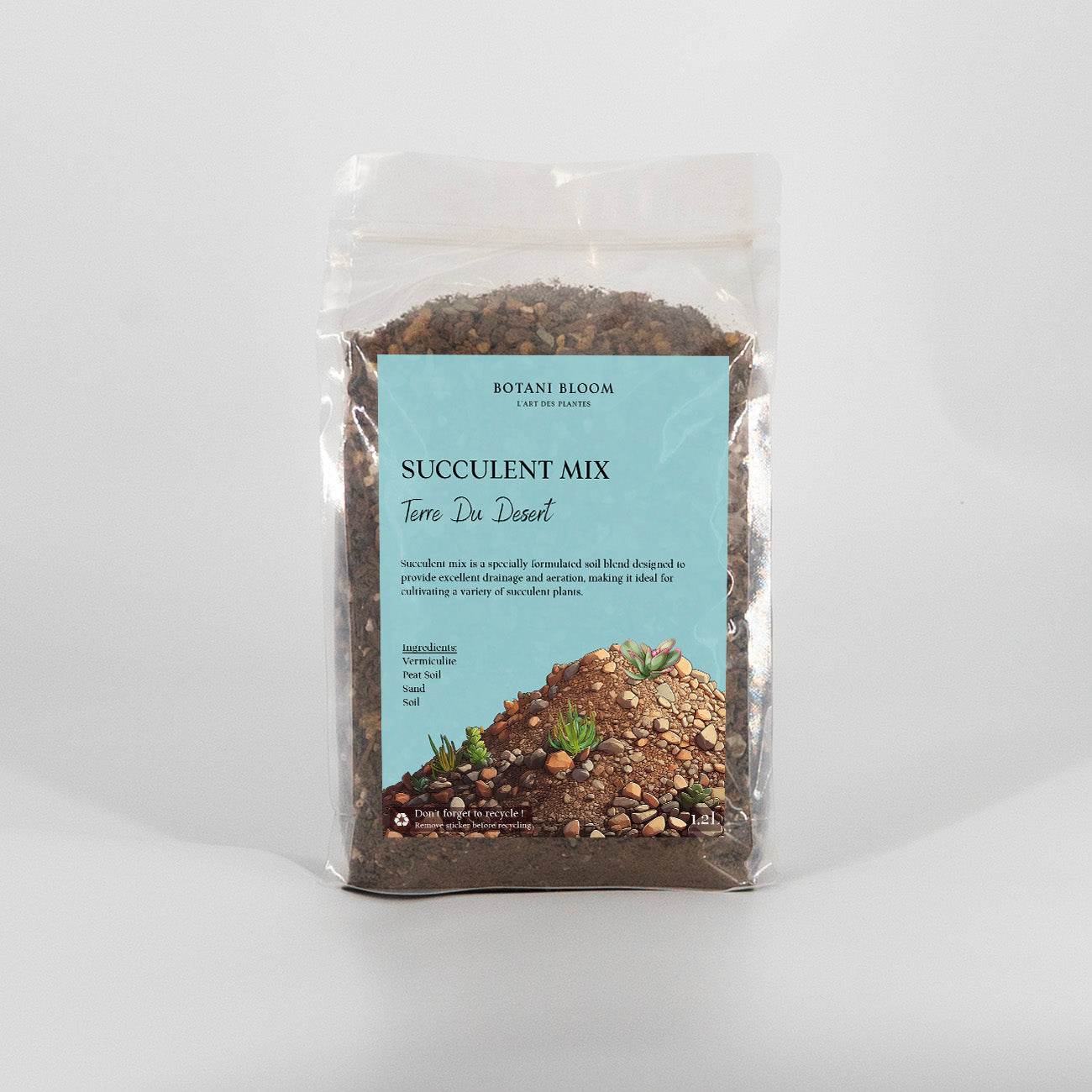 A pack of botani bloom cactus & succulent mix, front packet