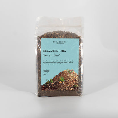 A pack of botani bloom cactus & succulent mix, front packet