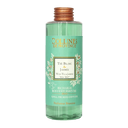 Collines de Provence White Tea and Jasmine diffuser refill bottle with green label on a white background
