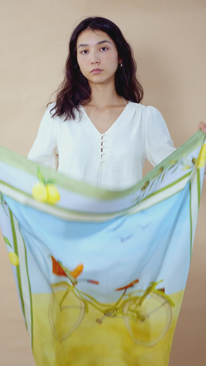 Botani Bloom velocipede scarf video tutorial to be used as belt